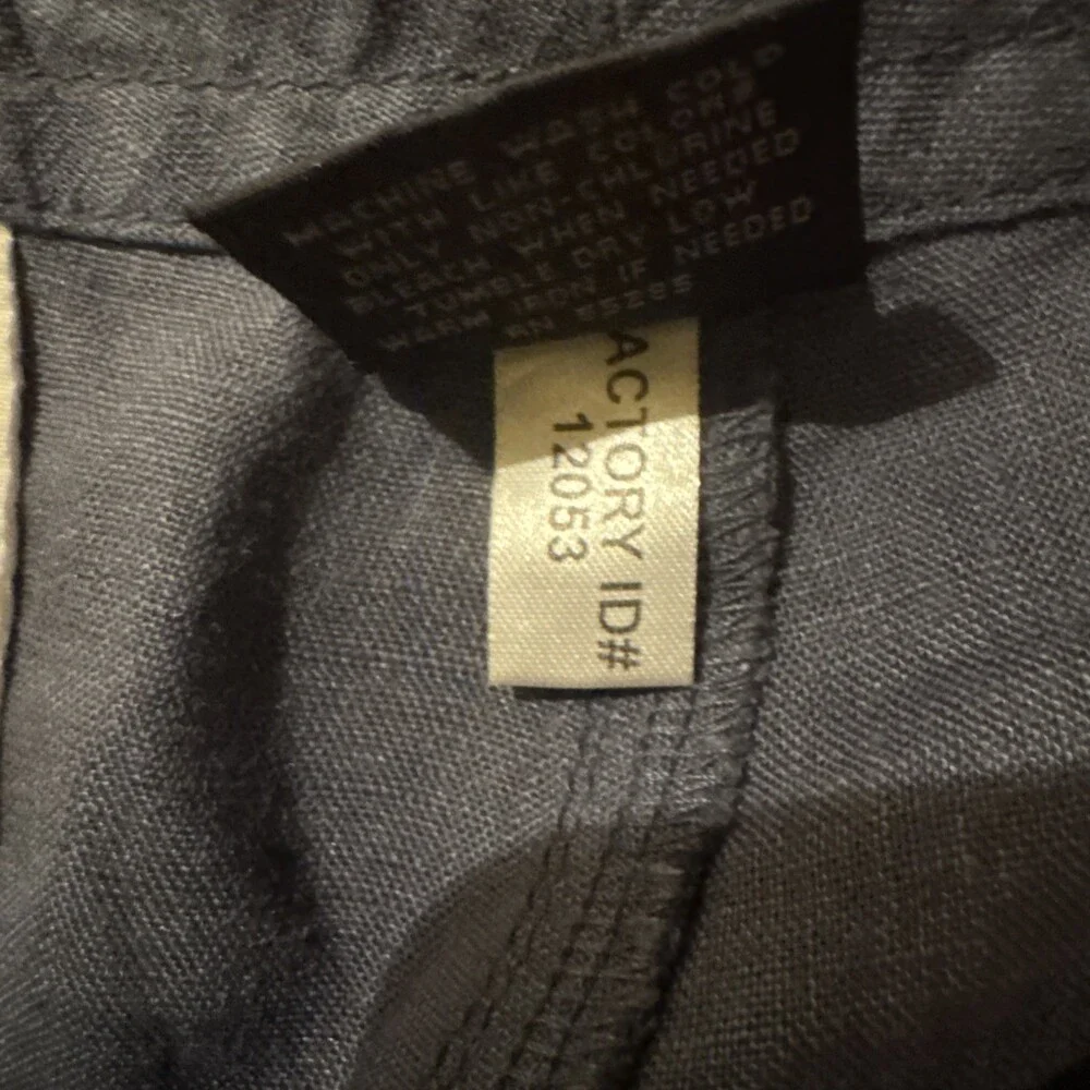 Express 💯 Linen Pants Men’s M (34x32) Blue Drawstring Button Fly Y2K Resort